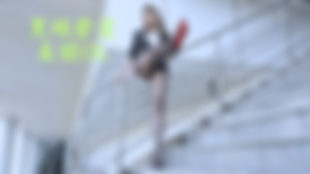 (4K)(琳琳)黑絲套裝長腿OL