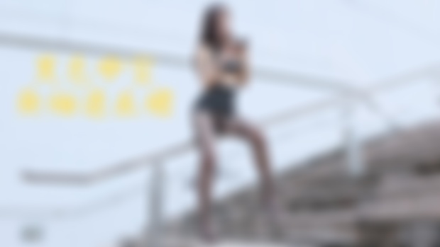 (4K)(Ming Ting)黑色中空無袖連衣裙