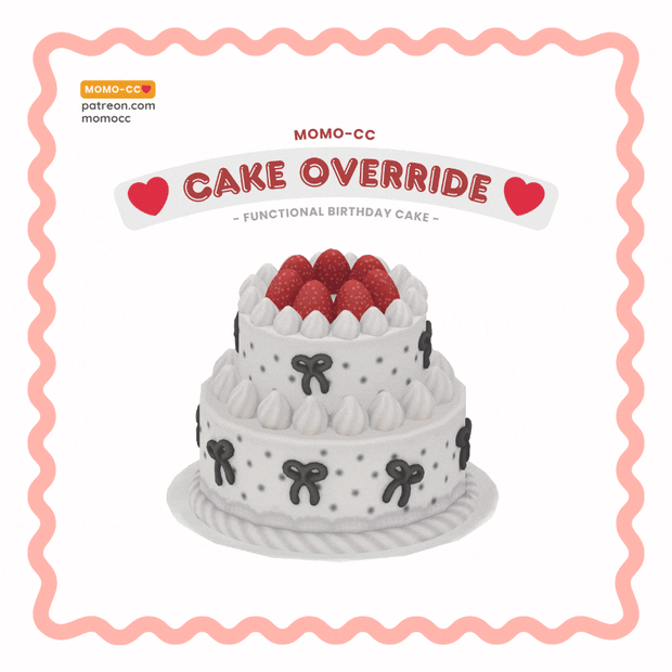 MOMO-CC ♥ FUNCTIONAL CAKE OVERRIDE | Patreon