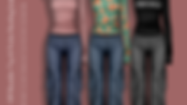 [RIMINGS] Unbalanced Off-Shoulder Top & Pocket Banding Jeans & Earring (Early Access)
