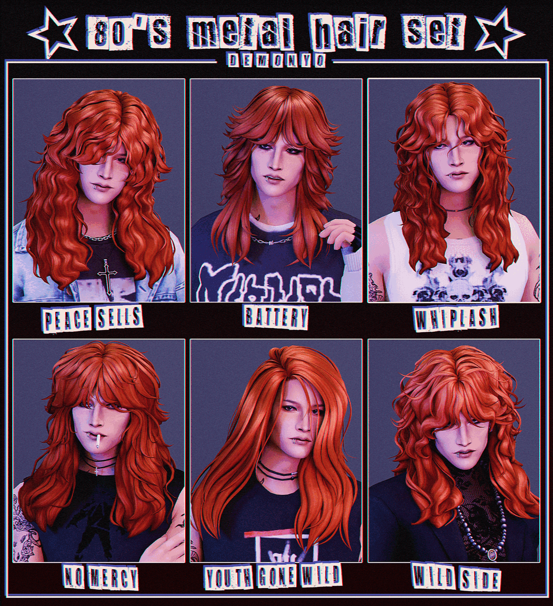 80s metal hair set | Patreon