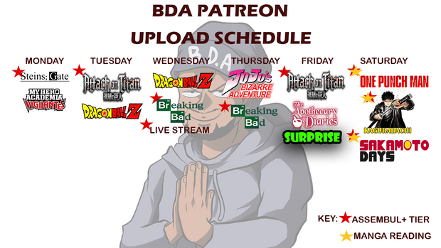 Weekly Schedule!