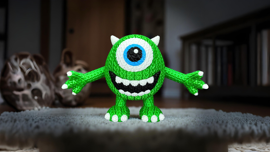 Mike Wazowski - Knitted - Crochet - Multipart