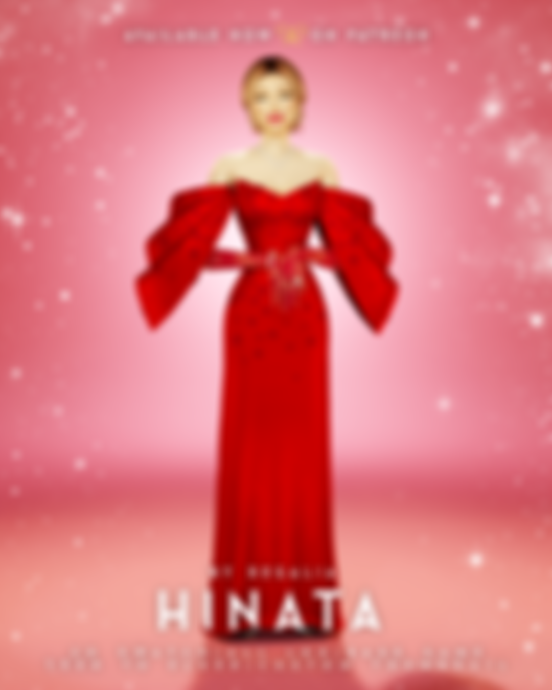red dress with bell sleeves Sun-imperial