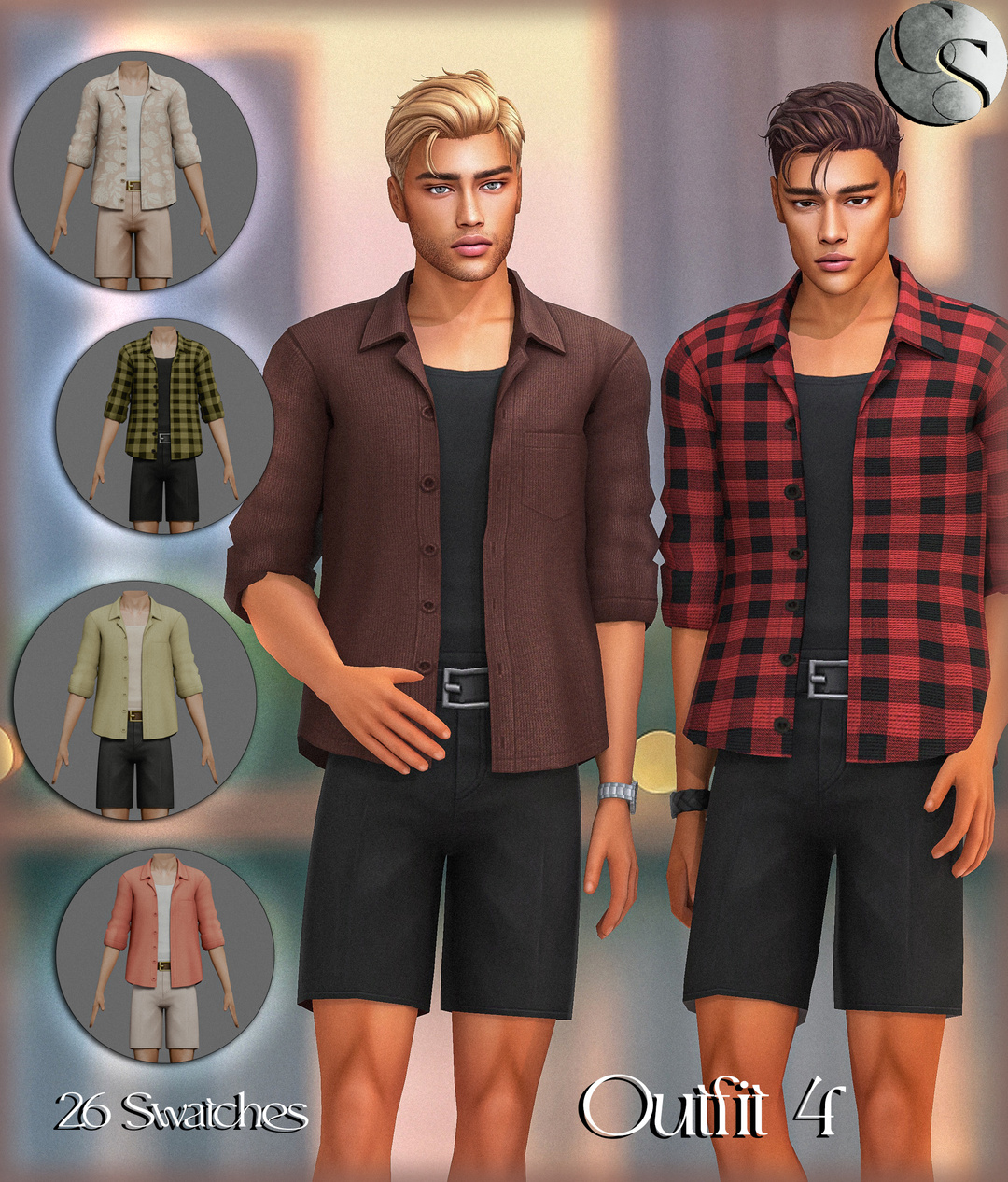 CAMUFLAJE - Urban Riviera Male Collection (4 Outfits Maxis Match)FS |  Patreon
