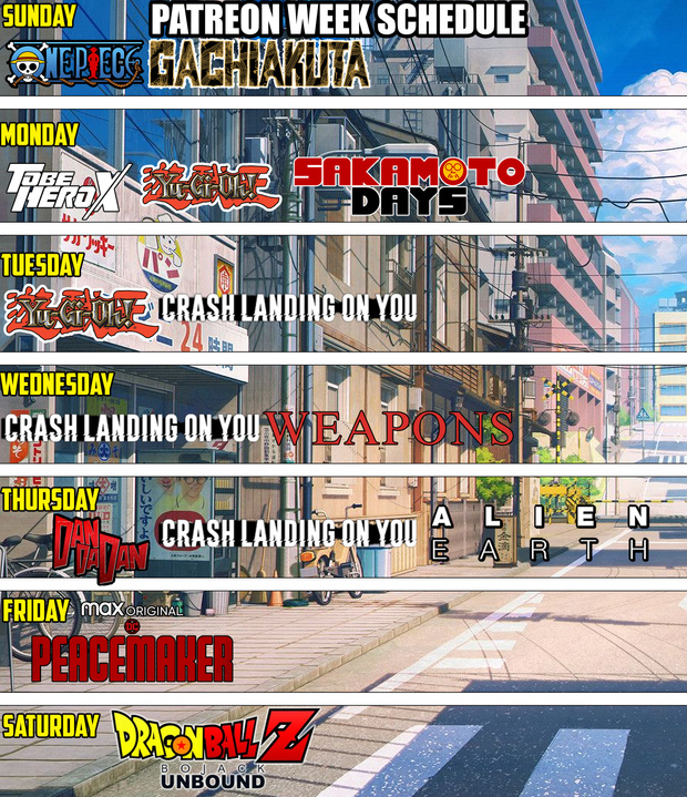 Weekly Schedule! 