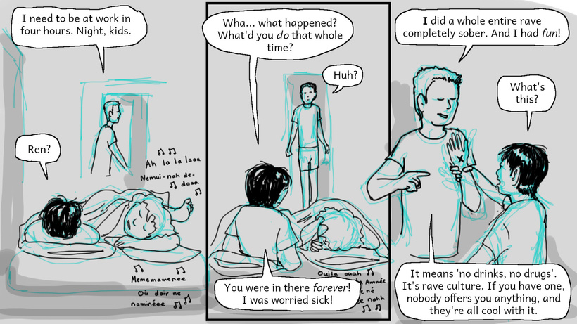 Ren is still a teetotaler