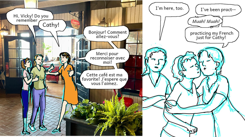 Ella and Cathy meet Vicky Ellas stepmother