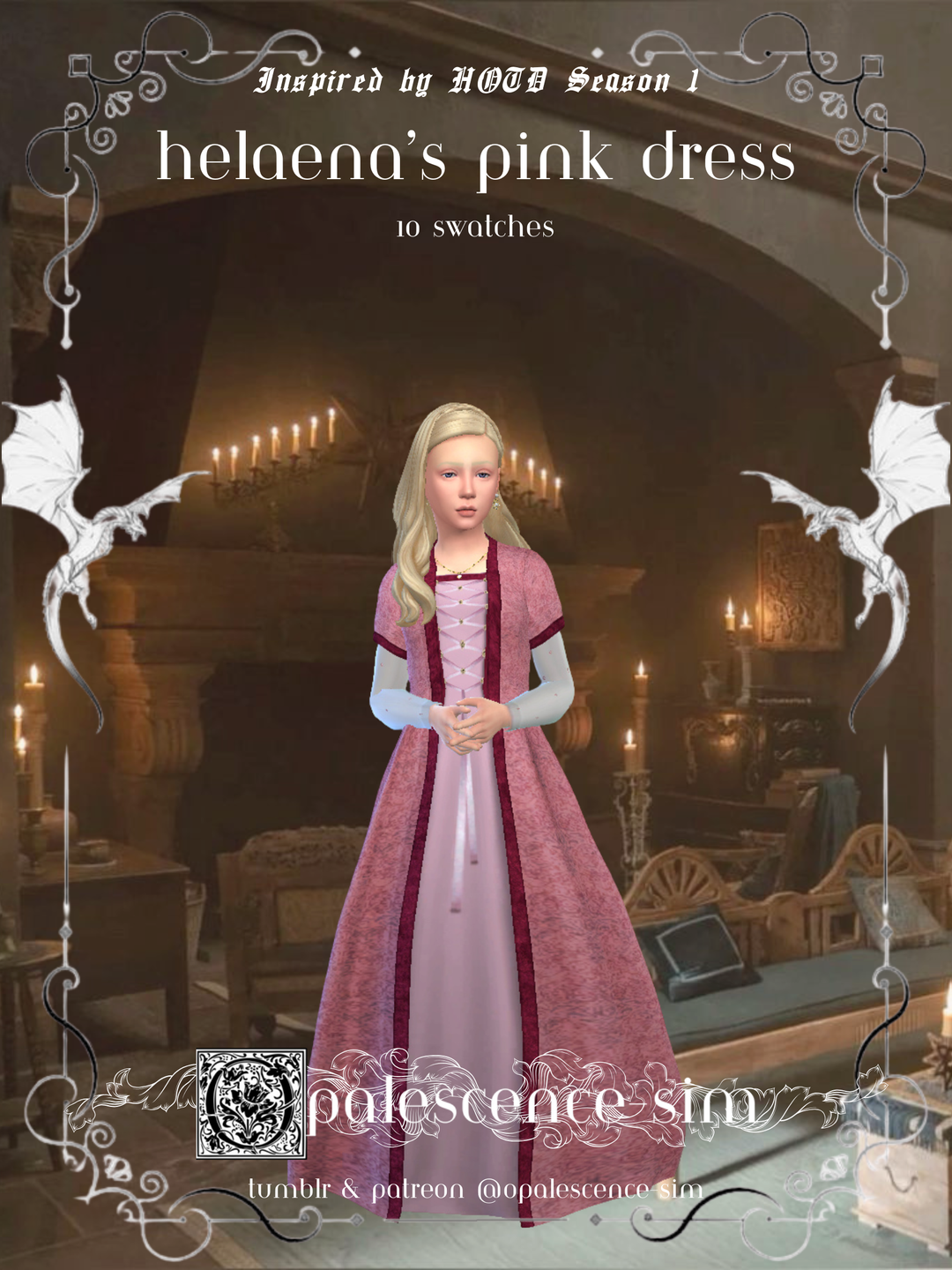 sims 4 pink dress Barbie dress cc sims 4