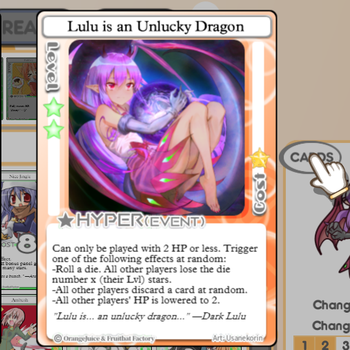 Lulu is an Unlucky Dragon as rendered in-game at the moment.