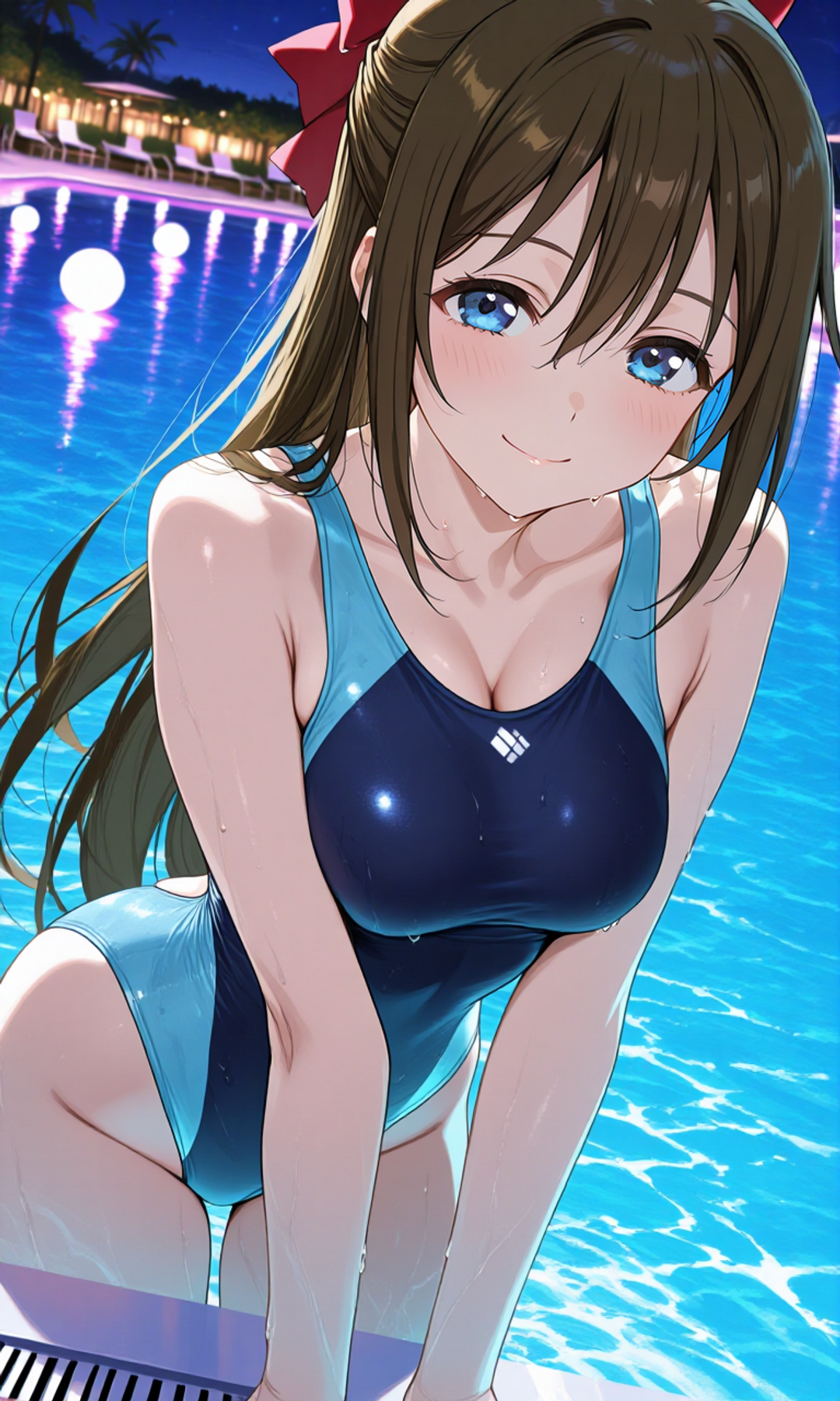 桜坂 しずく 競技用水着を着用 - Shizuku Osaka wearing a competition