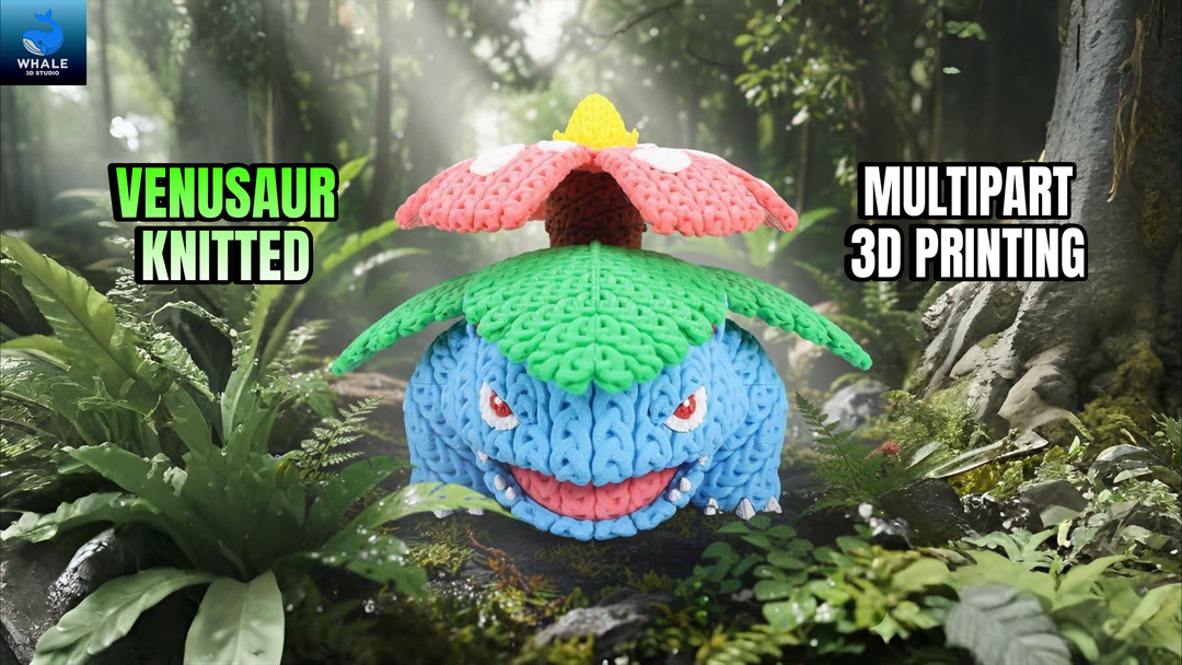 Pokemon Venusaur - Knitted - Crochet - Multipart