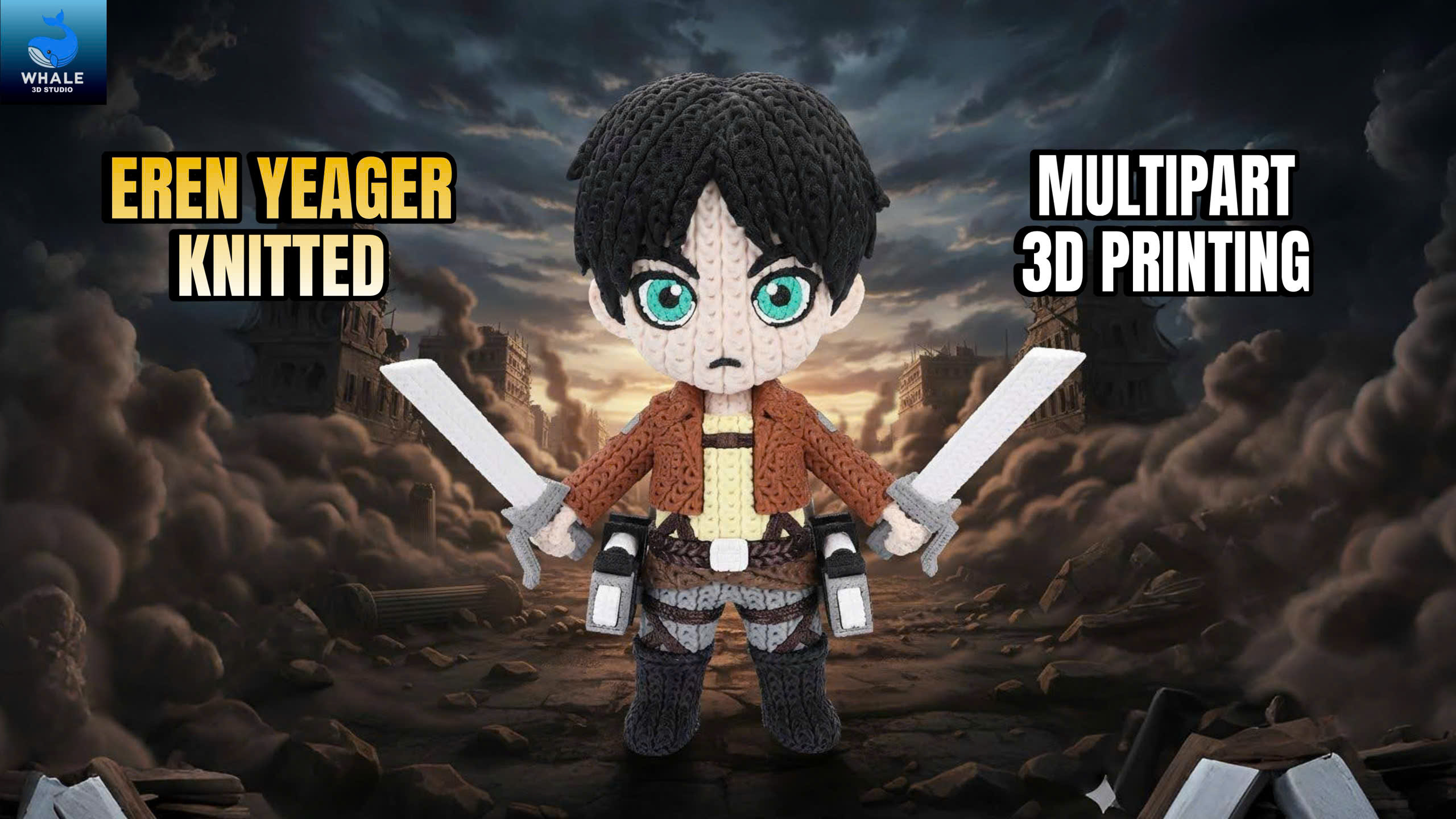 Eren Yeager - Knitted - Crochet - Multipart