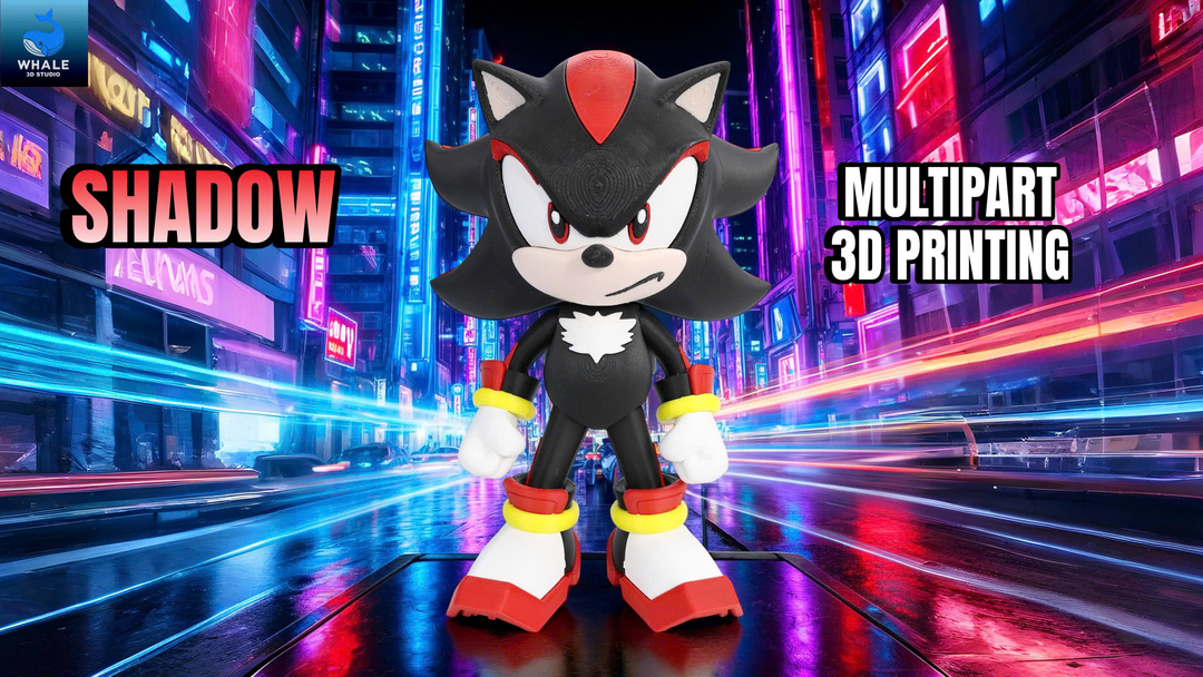 Shadow the Hedgehog - Multipart 3D Printing