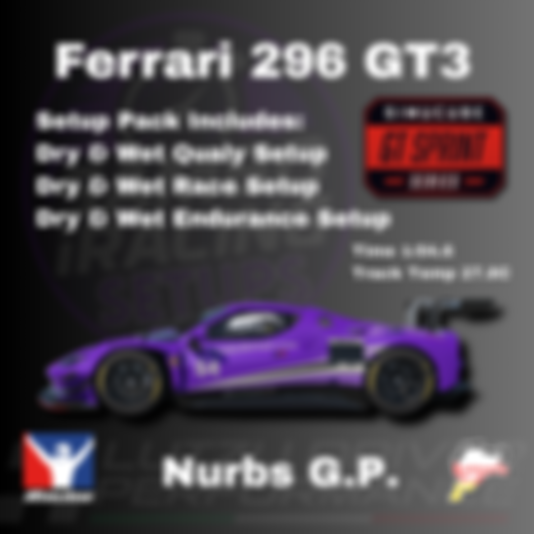 Ferrari 296 GT3 – Nürburgring Grand Prix Setup Pack | Patreon