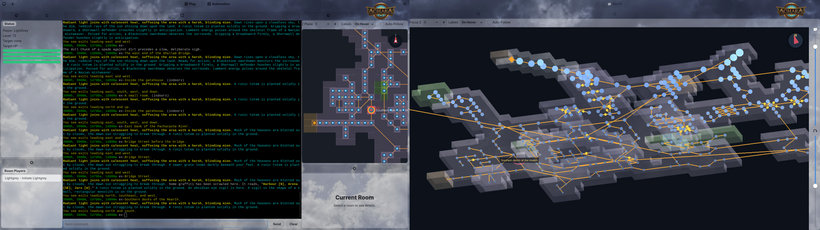 MUDly with a dual display layout