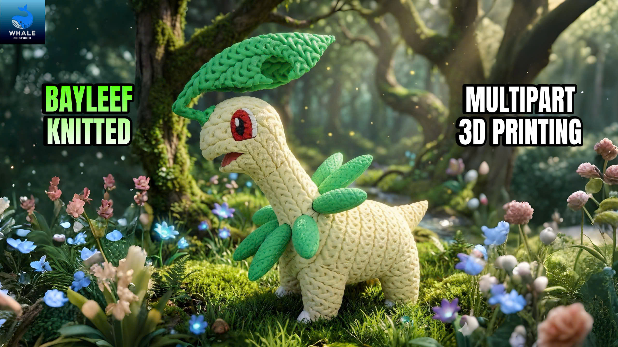 Pokemon Bayleef - Knitted - Crochet - Multipart