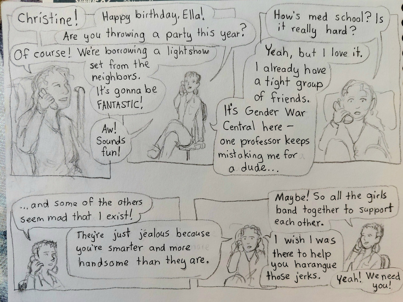 Christine tells Ella all about the gender wars in med school