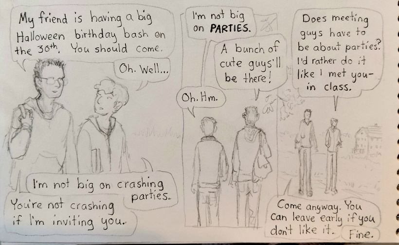 Ren invites Alexander the lonely gay classmate to Ellas party