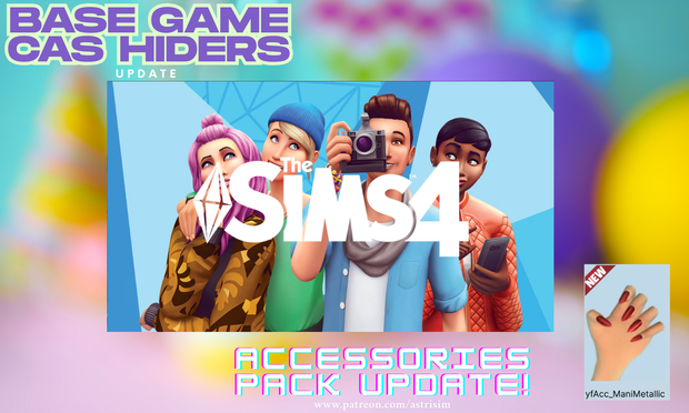 Base Game CAS Hiders Update - Hair & Hats Pack | Patreon