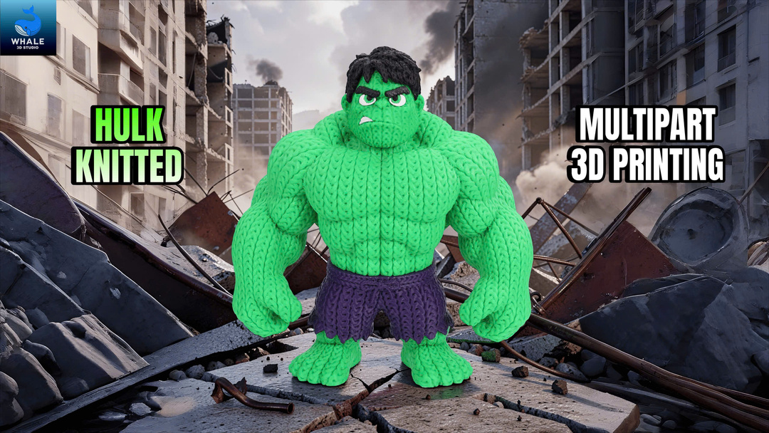 Hulk - Knitted - Crochet - Multipart