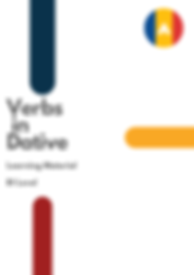 Verbe care cer Dativ - Learning Material