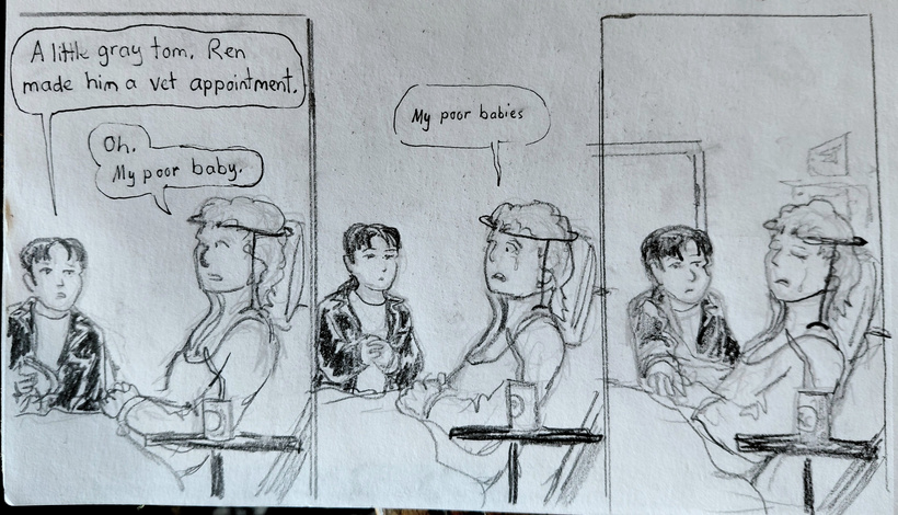 Angie cries thinking about how helpless she is to take care of her own animals