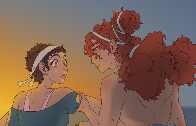 Coral rencontre un mystérieux individu aux yeux dorés : sneak peak chapitre 1 Livre des gemmes par Lutin Karau