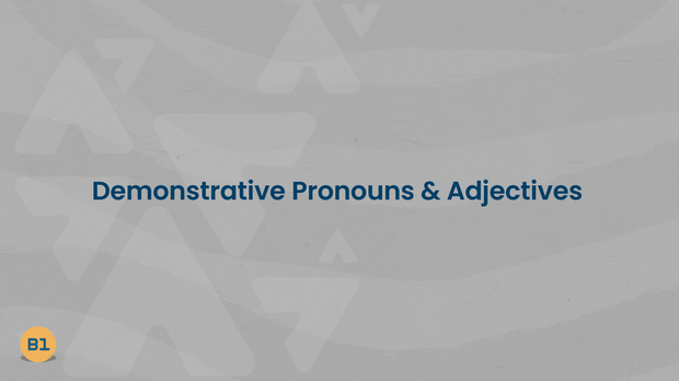 Demonstratives Free PPT Slides