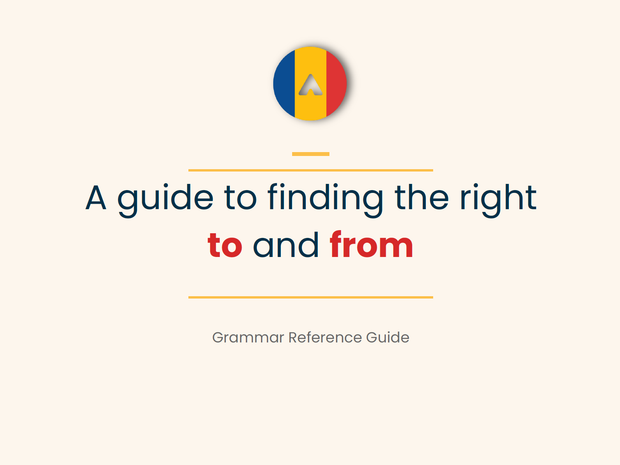 "To" and "From" Prepositions PDF Guide