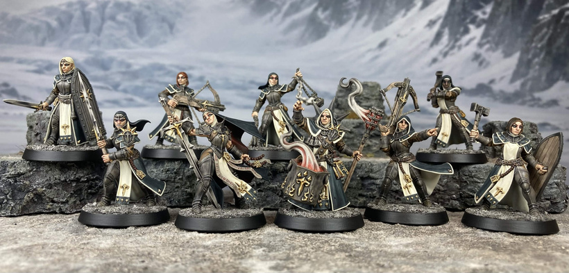 Honestly, we think Dave has done an impressive job painting this group of Daughters of Sol, including the heroines!