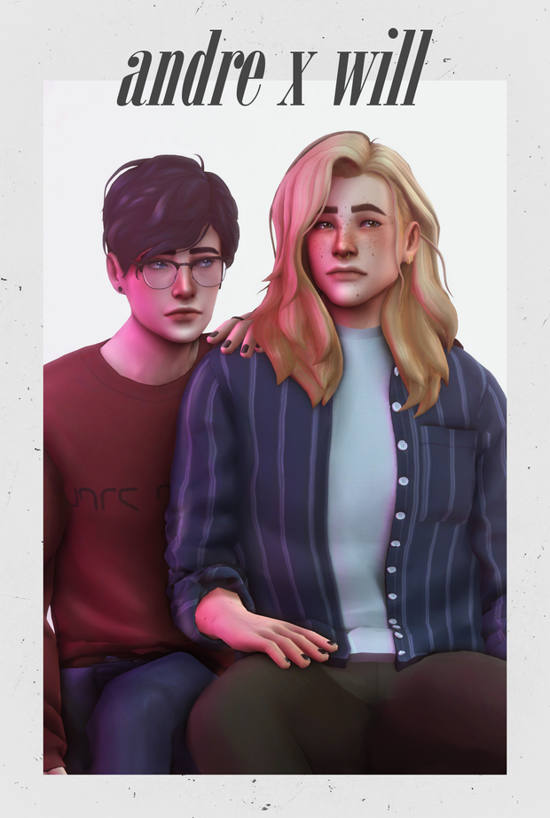 andre x wilfred hairstyles custom content (CC) for Sims 4 by clumsyalien