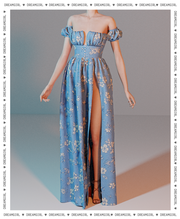 sims 4 cc off the shoulder dress TSLOK