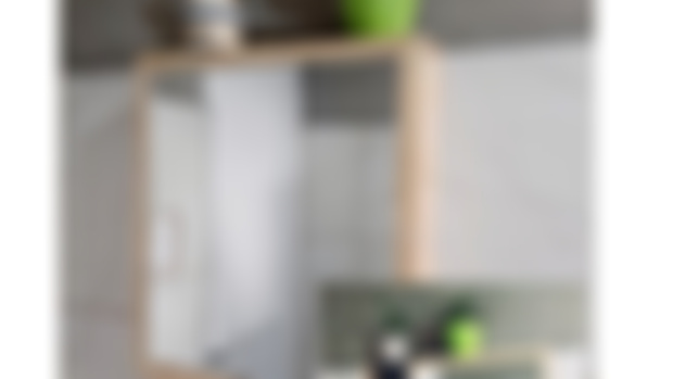 DIY BATHROOM MIRROR W/ SHELF