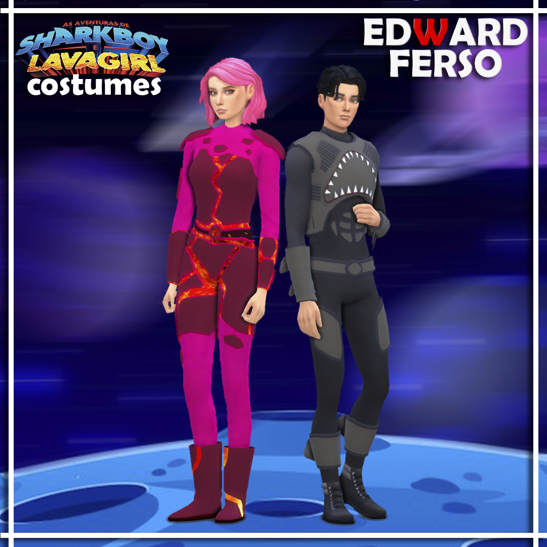 SharkBoy and Lavagirl Costumes - FREE | Patreon, image size:1080x1080
