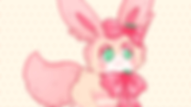 Strawberry Pomeranian Sylveon :3