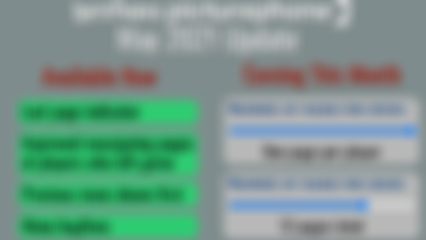May Update - Picturephone fixes done and most-requested new feature coming soon!
