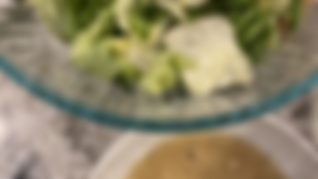 Roasted Asparagus Salad with Butter Lettuce, Asiago, SherryVinaigrette, and Fried Shallots