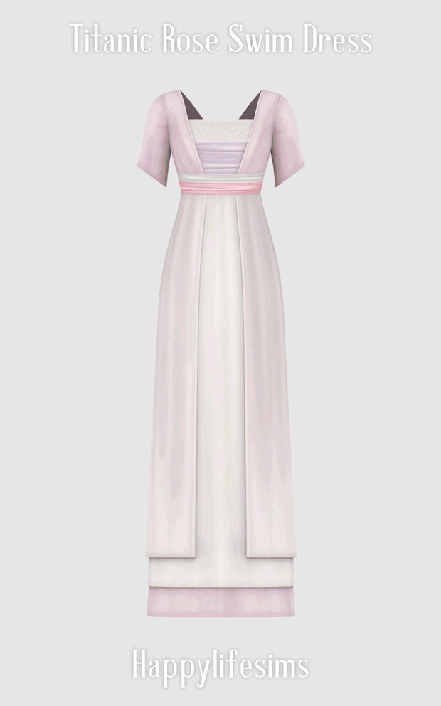 Lonelyboy] TS4 Titanic Rose Swim Dress | Patreon
