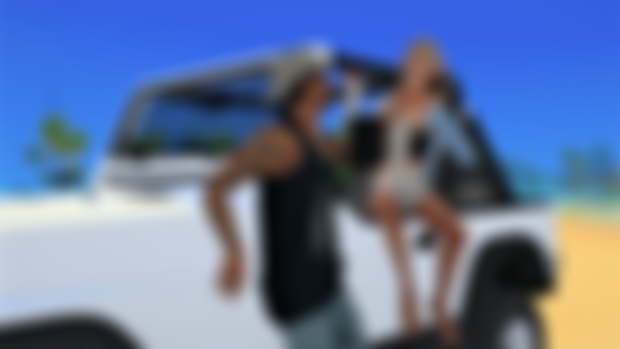 Miami Holidays Couple Poses
