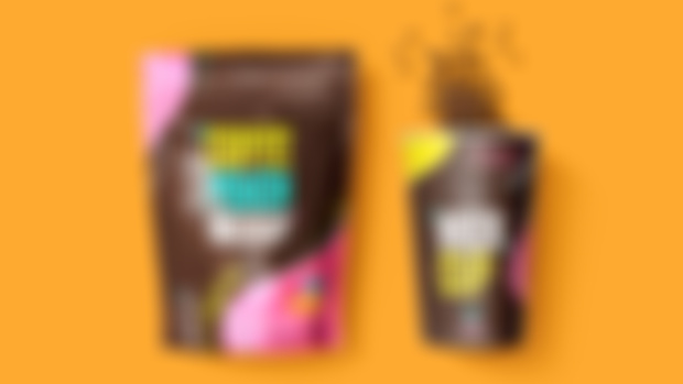 Coffee Pouch With Cup Mockup