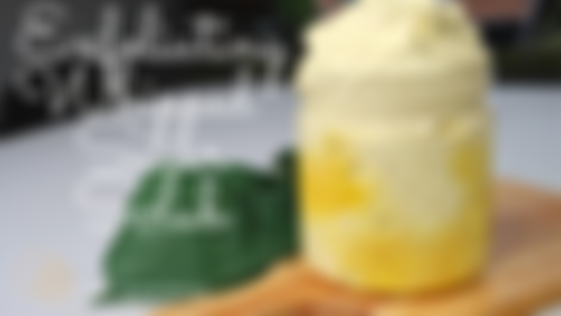 DIY Whipped Body Scrub  with Lemon Grass