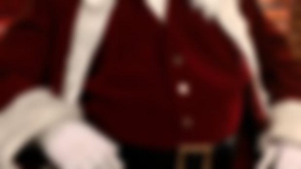 Santa Sits Down and Rubs
