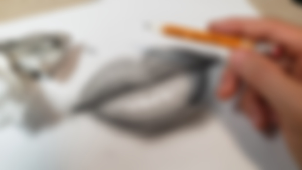 WIP - How to Draw Lips (Using Cheap SCHOOL Pencil)