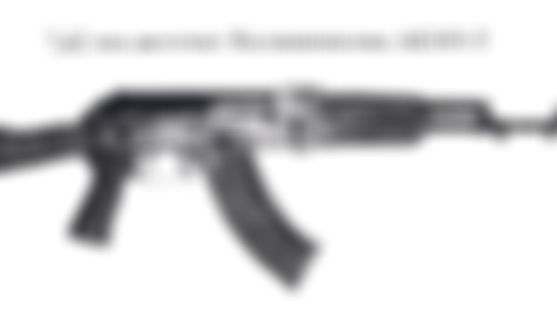 Photos of AK103-3 with experimental grips with trigger-stop mechanism by Izhmash
