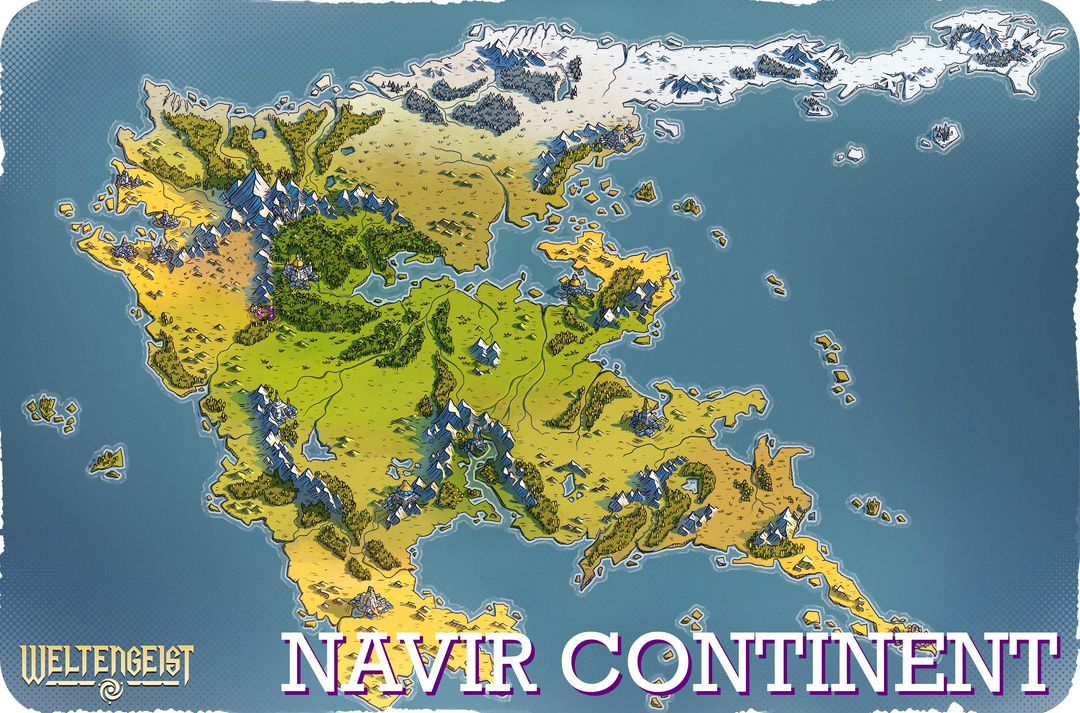 Navir Continent by S Mitchell Maps