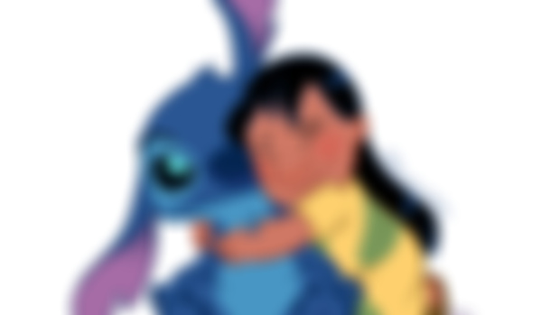 Lilo hugging Stitch