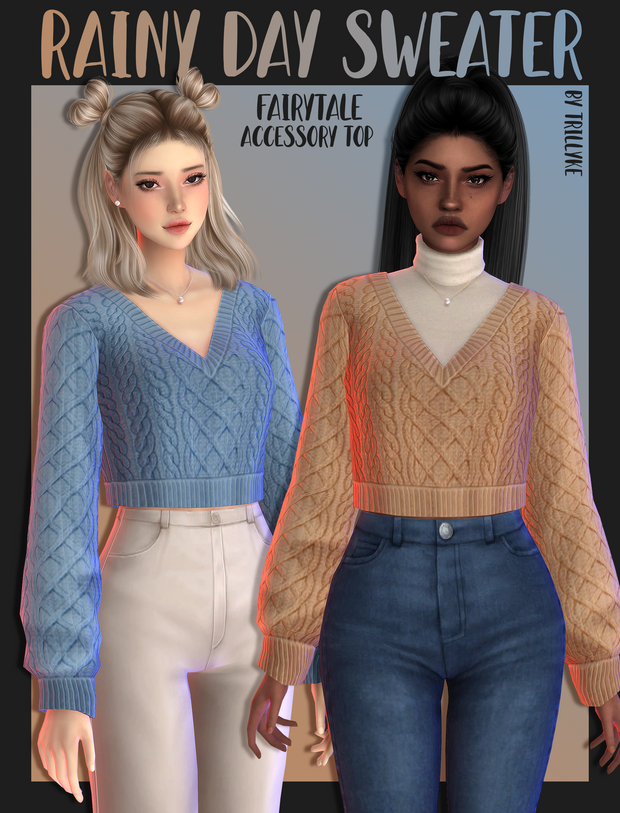 Rainy Day Sweater + Fairytale Accessory Tops | Patreon