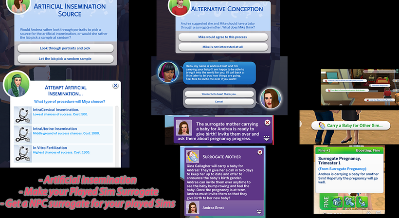 Mod] Insemination & Surrogacy (RPO, Mod 8) - Sims 4 | Patreon