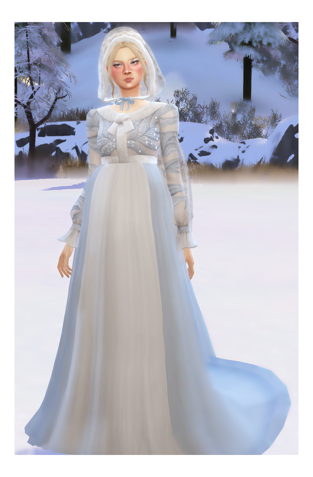 sims 4 winter dress Blue Craving - Brielle Dress - The Sims 4 Create a Sim